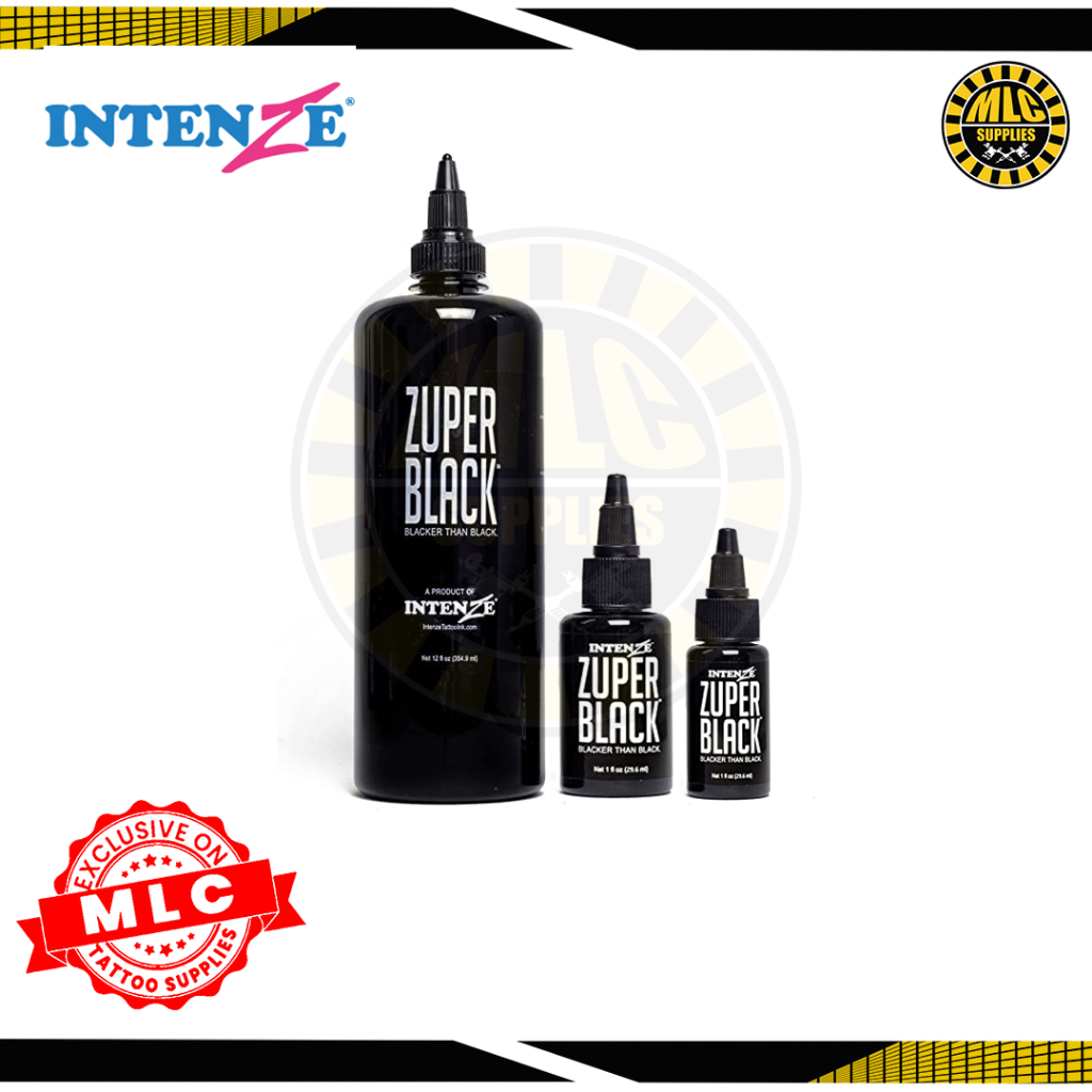 INTENZE Zuper Black Tattoo Ink for Beginner & Professional Artist (1/2