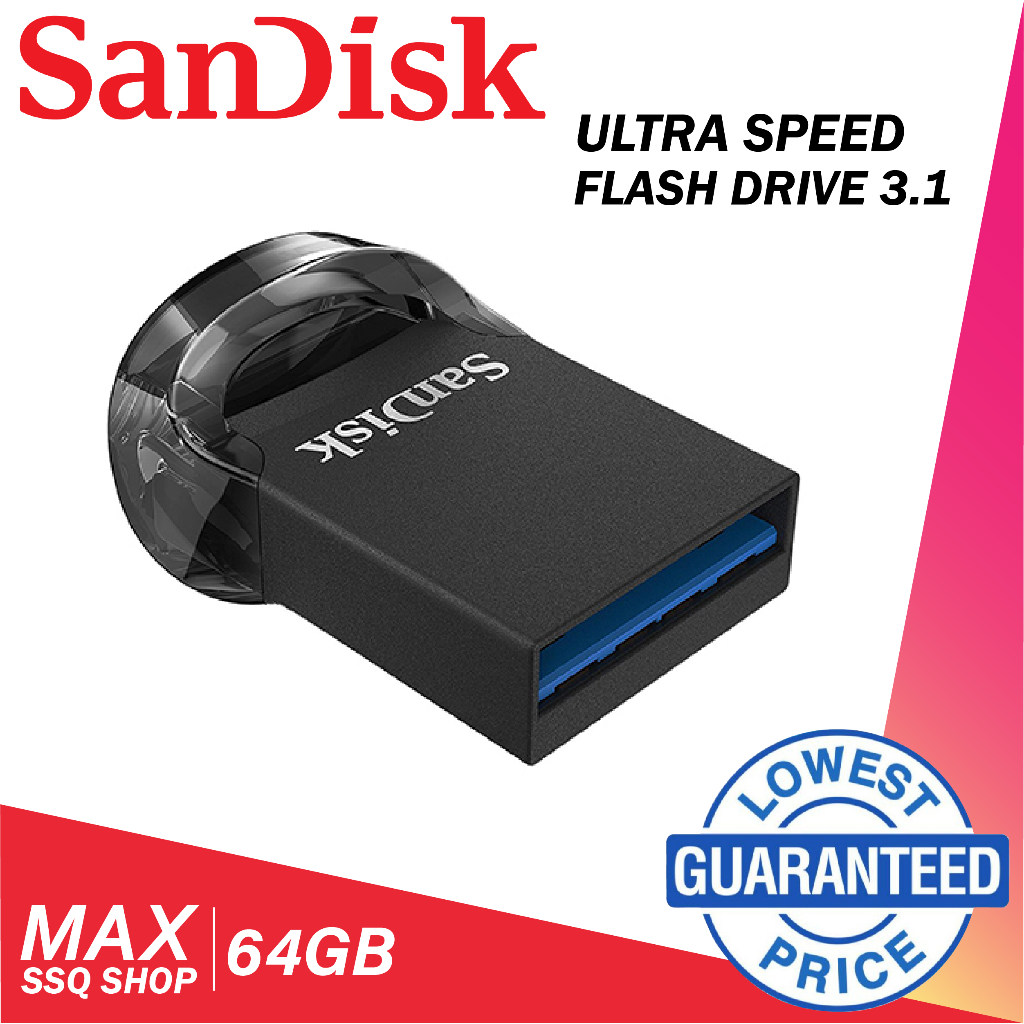 64GB Sandisk Ultra Fit USB 3.1 Flash Drive SDCZ430 (Authentic) | Shopee ...