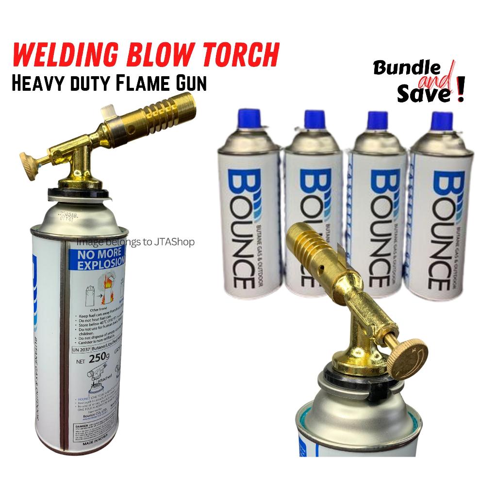 Heavy Duty Flame Gun Welding Blow Torch with Bounce Butane Gas 250g