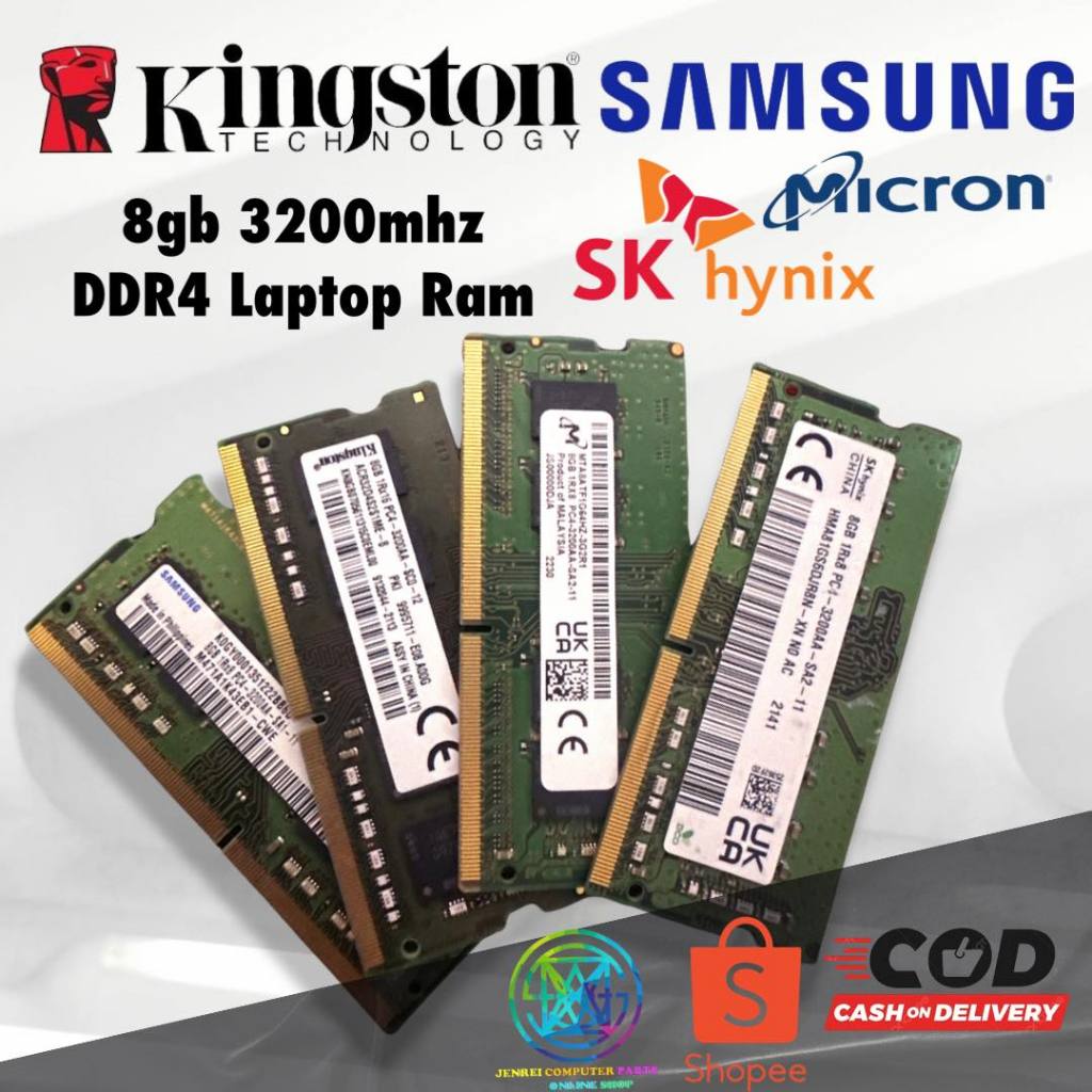 Kingston 8GB DDR4 3200MHz Desktop RAM 1Rx16 PC4-3200AA-UC0-12 Original Good