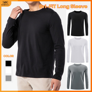 Active Black long sleeve t shirt quick dry sports plain color