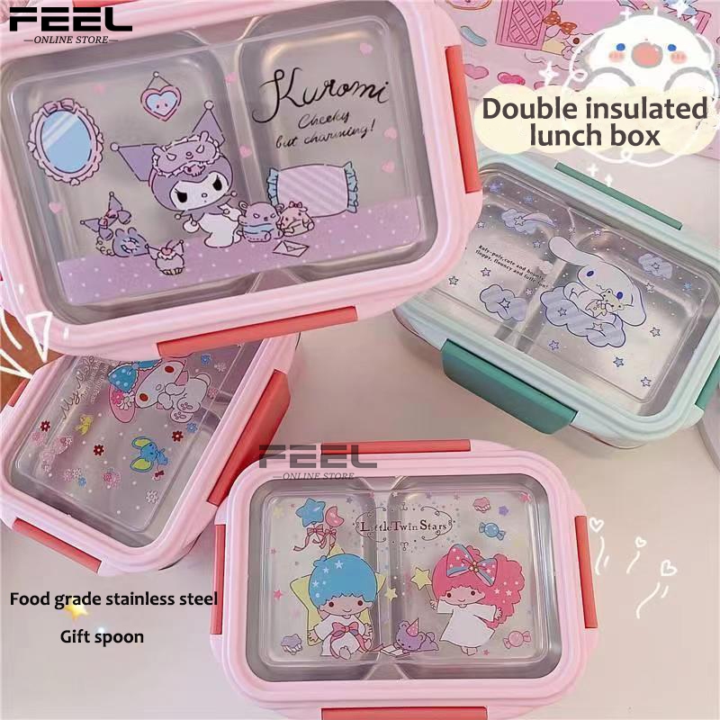 Student double layered lunch box for work, stainless steel insulated ...
