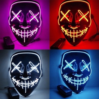 Neon LED Light Up Purge Mask (No COD) Blue