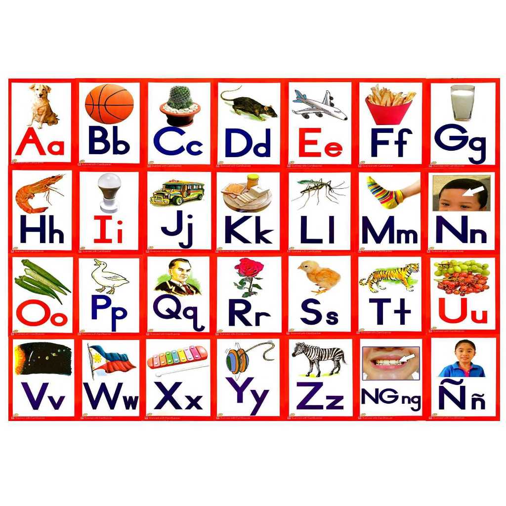 Alphabet Chart for kids Tarpaulin 12x18 inch | Shopee Philippines