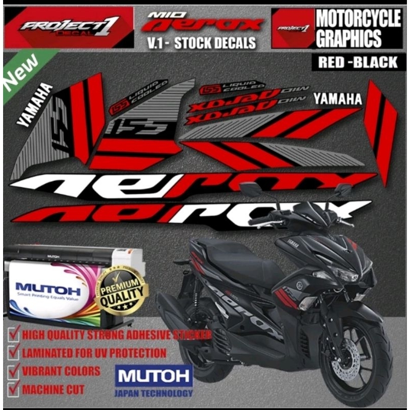 Aerox V1 Decals Black Raven Shopee Philippines 6315