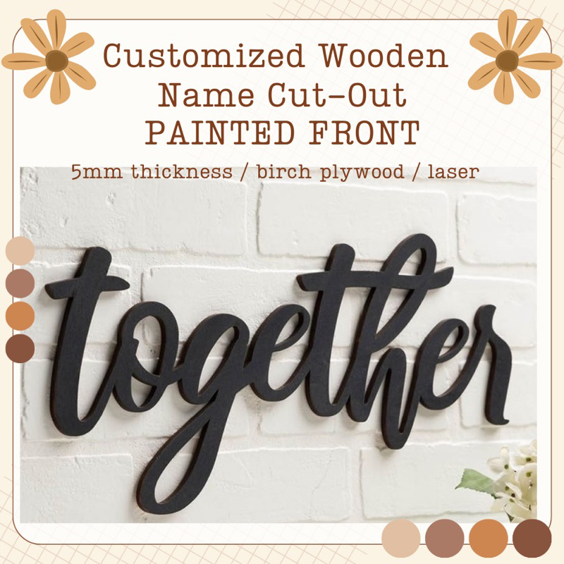 PERSONALIZED WOODEN NAME CUTOUT PAINTED CUSTOMIZED LETTER NAME WOOD ...