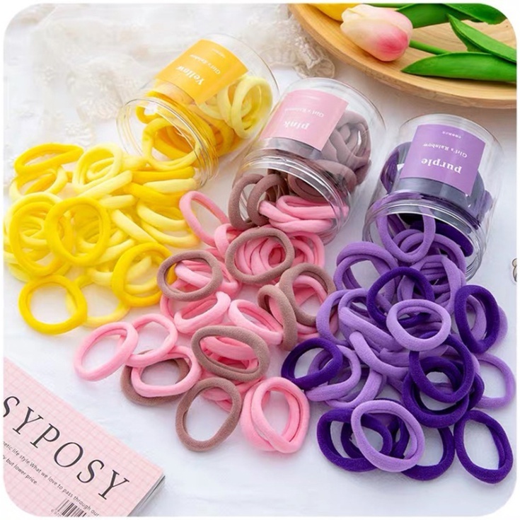 50pcs Hair Tie for Kids Gradient Color High Elastic Hair Tie Women ...