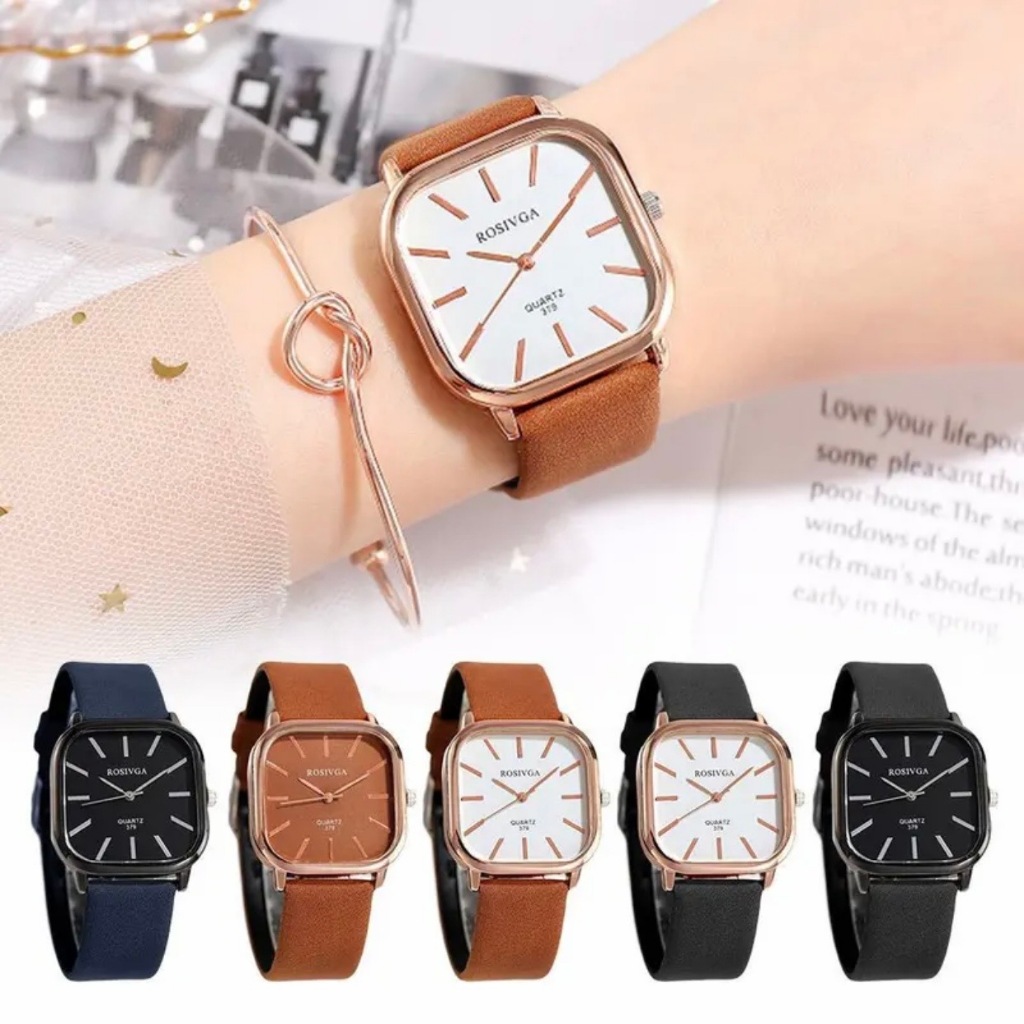 Women Watch Fashion Simple and Elegant Style Square Quartz Watches ...
