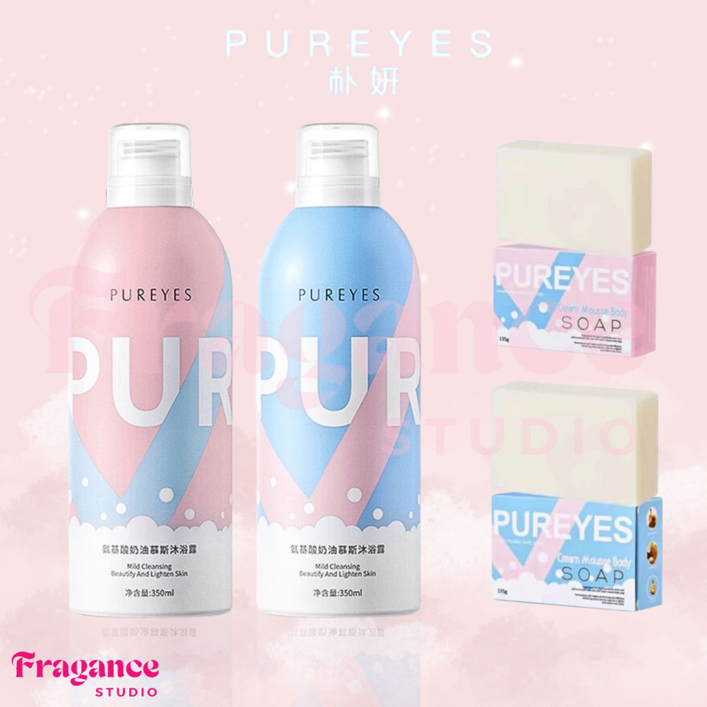 Pureyes Amino Acid Cream Mousse Shower Gel Whitening Perfume Body Wash ...