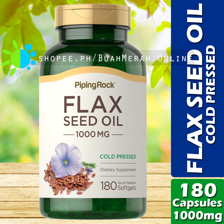 Flaxseed Oil 1000mg X 180 Or 90 Softgels Flax Seed Oil Cold Pressed Supplement Shopee Philippines 8130