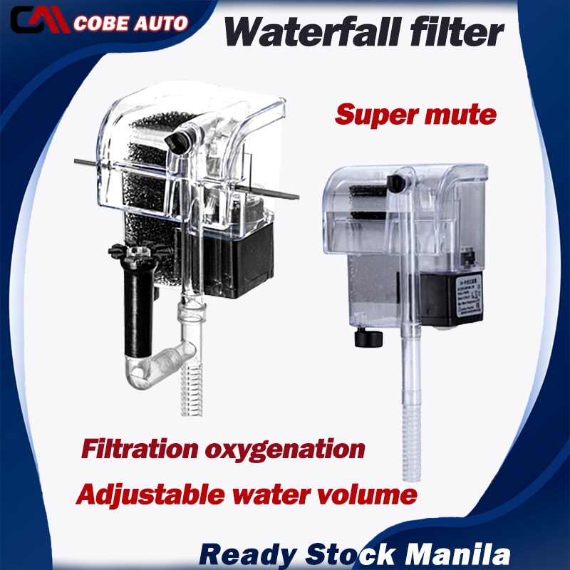 3 in 1 Small Aquarium Filter Small Tank Filter Power Waterfall Suspension Oxygen Pump Shopee