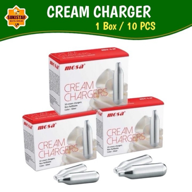 Mosa Cream Charger For Whip Dispenser (10 pcs per box) | Shopee Philippines