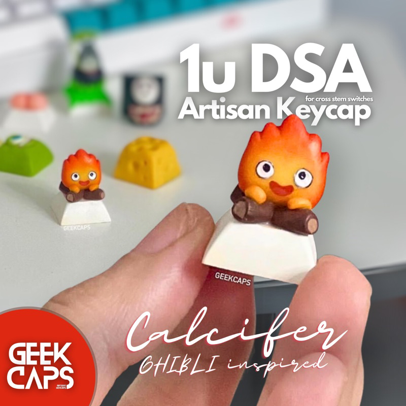 Artisan Keycap Ghibli Inspired Calcifer | Mechanical keyboard keycap ...