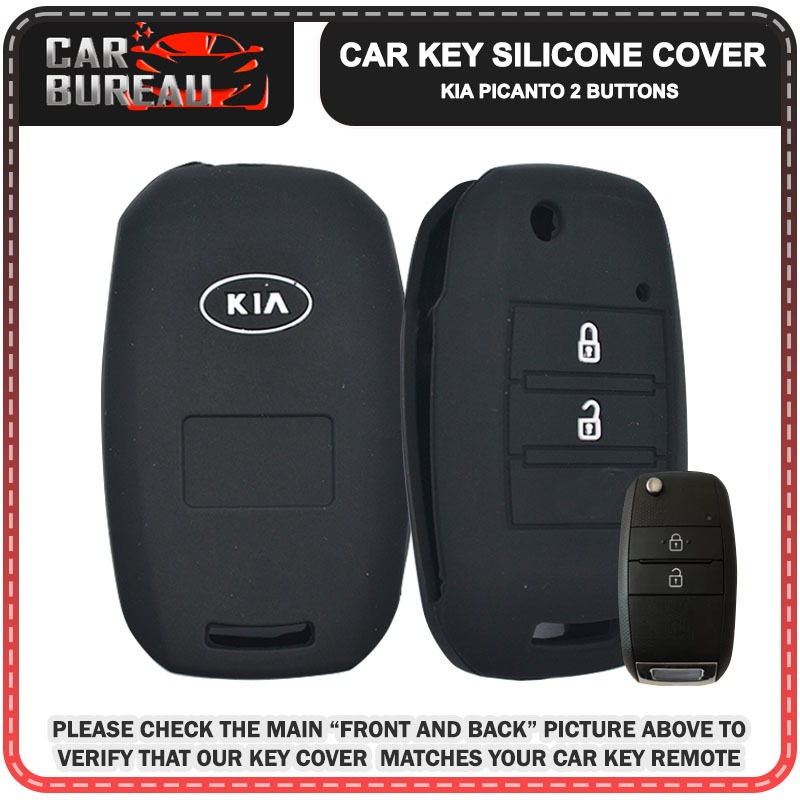 PICANTO 2 buttons Silicone Car Key Cover Car Key Remote S90