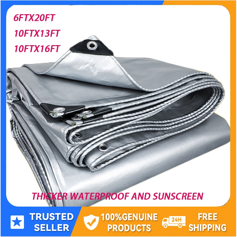 Roof rain sun protection tarp 13*29ft lona trapal waterproof makapal