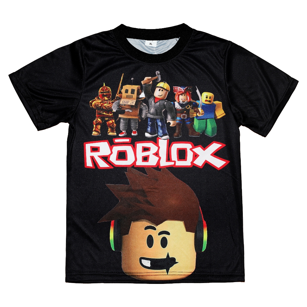 Roblox T-shirt for Kids Boys Game Cartoon Printed Sandbox Shirts ...