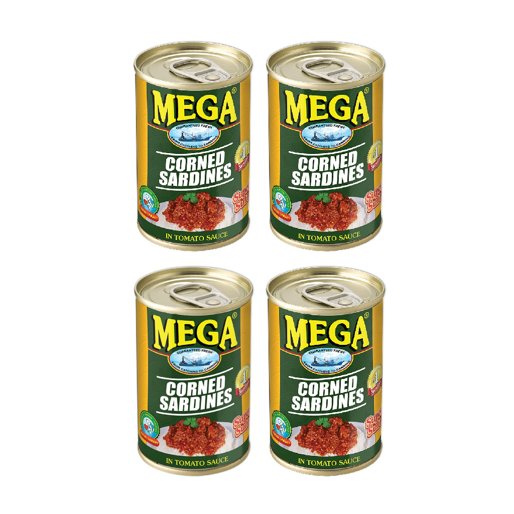 Mega Corned Sardines in Tomato Sauce 155g Bundle Of 4 Shopee Philippines