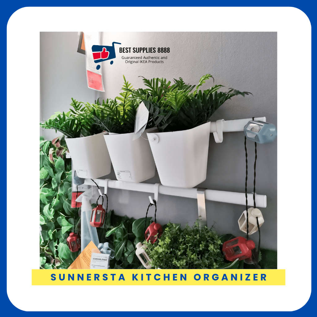 BestSupplies IKEA SUNNERSTA Kitchen organizer set, no drill shelf, hook