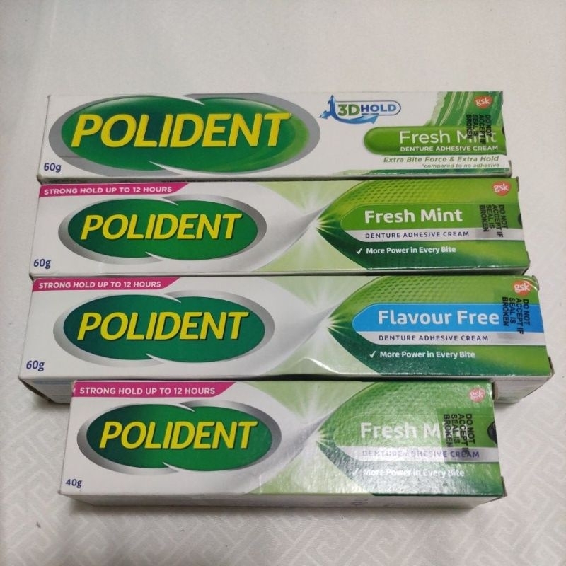 Polident 40g & 60g Denture Adhesive cream | Shopee Philippines