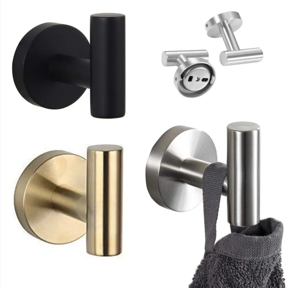 2Pcs Modern Towel Wall Hook Clothes Coat Robe Hooks SUS304 Stainless ...