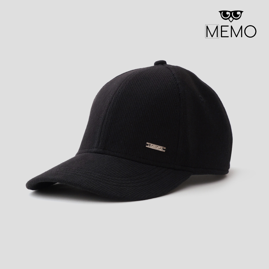 Memo Textured Baseball Cap For Men (Black/Navy Blue) | Shopee Philippines