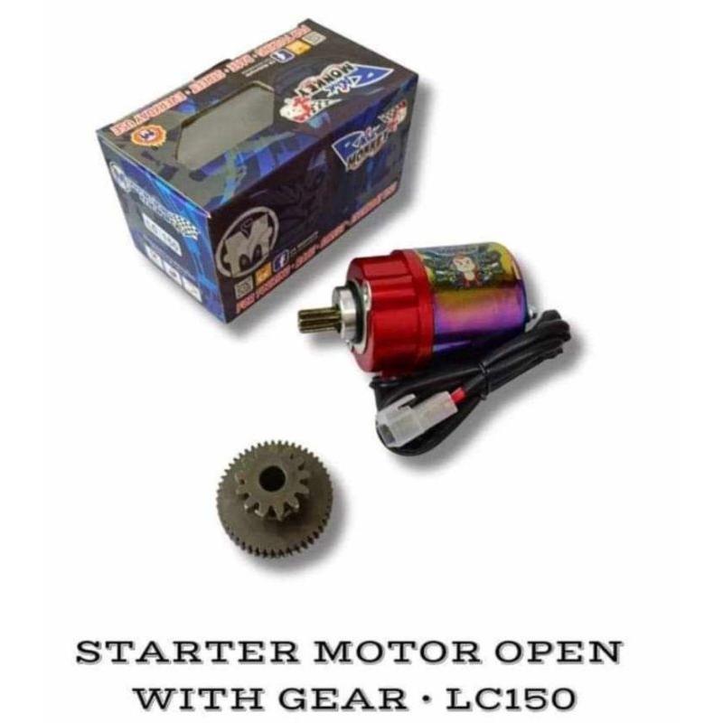 RACING MONKEY STARTER MOTOR OPEN CC WITH IDLE GEAR FOR YAMAHA SNIPER ...