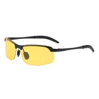 Day Night Vision Sunglasses Men Outdoor Sport Photochromic Driving Glasses  Rimless Shades fishing