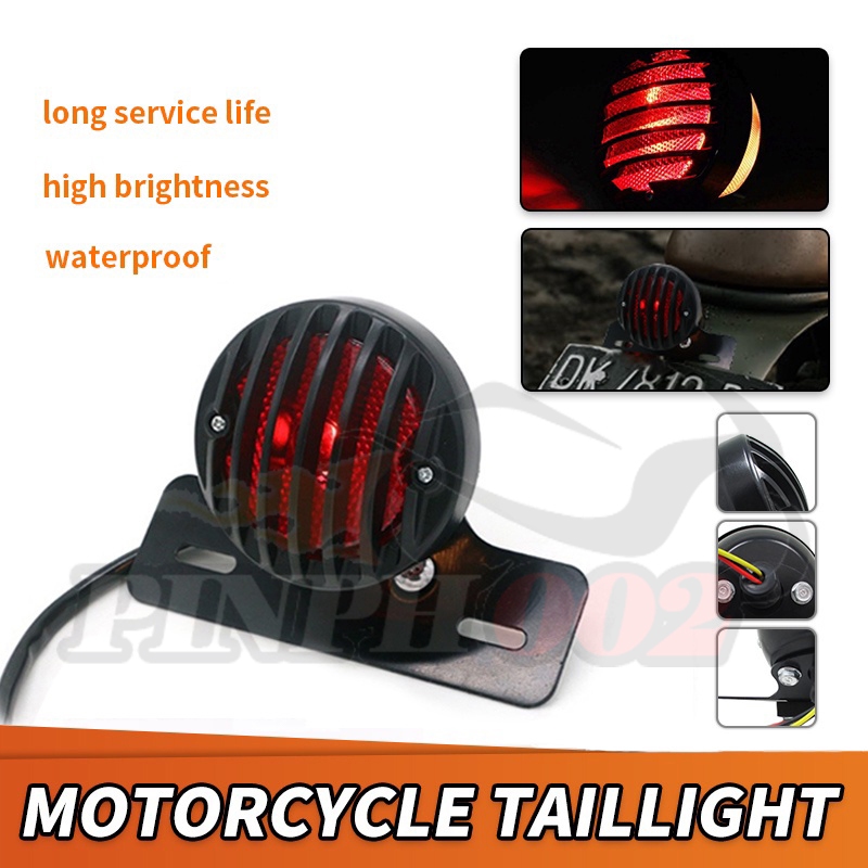 Motorcycle Tail Light Grille Retro High Quality Metal Rear Taillights