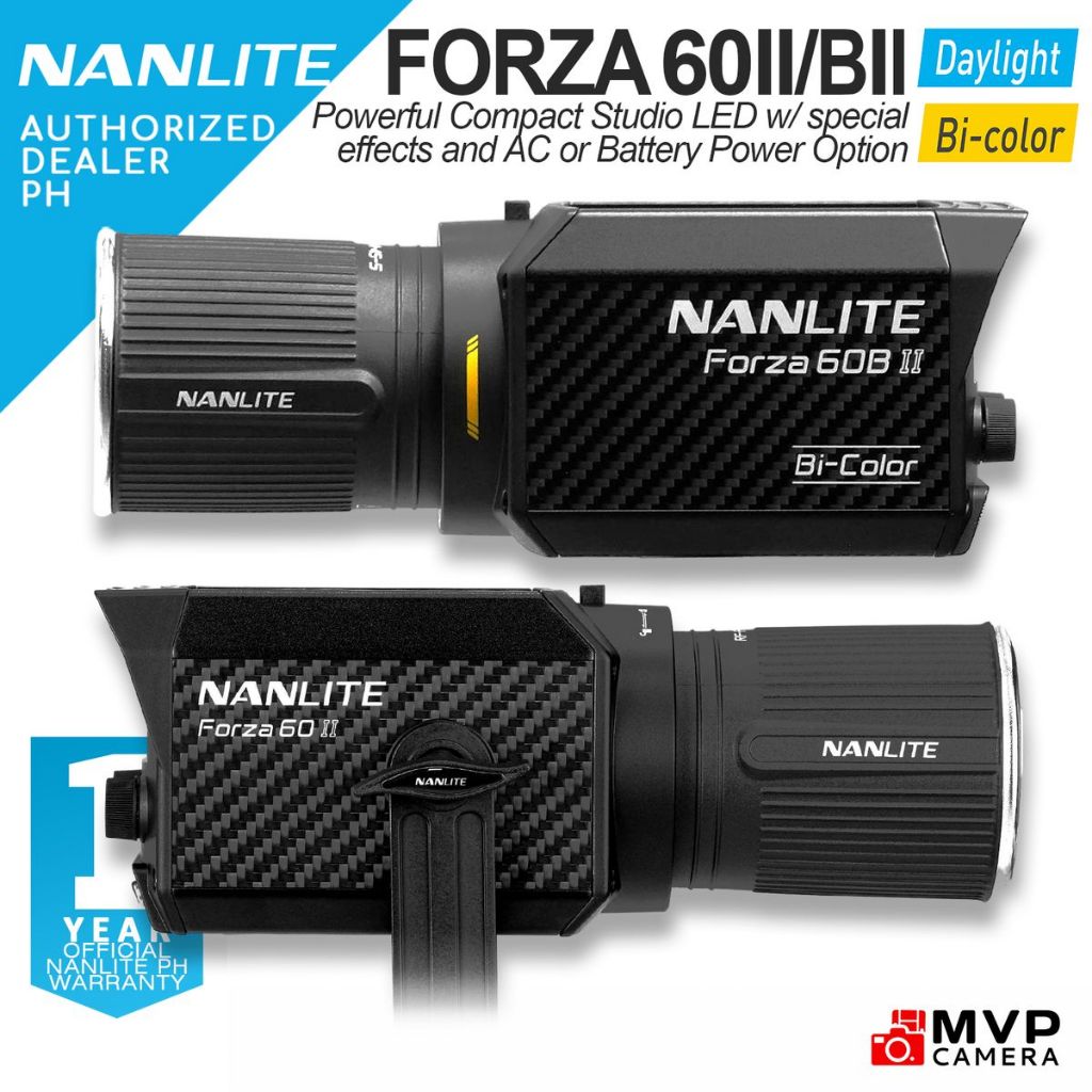 NANLITE Forza 60 II 60II 60BII Mark 2 Daylight & Bi-Color LED Monolight ...