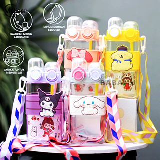 Cute Water Bottle with Strap Toy Bus Portable Water Cups for Kids