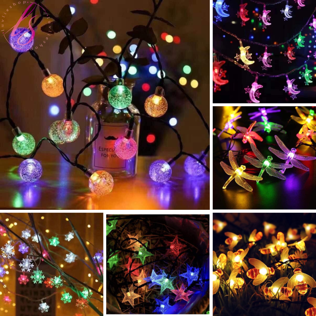 SOLAR STRING LIGHTS OUTDOOR 30 LED CHRISTMAS LIGHT FAIRY LIGHT Shopee