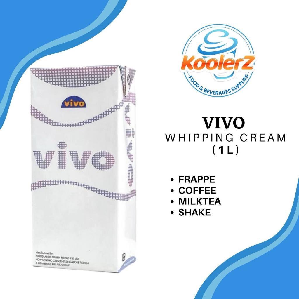 Vivo Non Dairy Whipping Cream 1liter Shopee Philippines