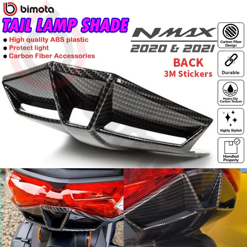 NMAX V2 Tail Lamp Cover Lower Decoration Carbon Fiber Rear Tail Lamp