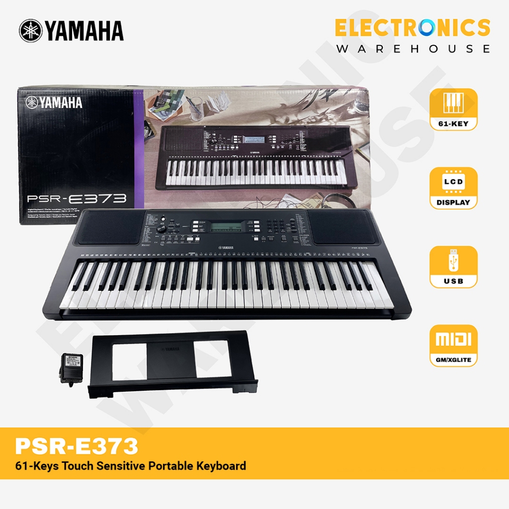 Yamaha PSRE373 61key TouchSensitive Portable Keyboard with Xtype