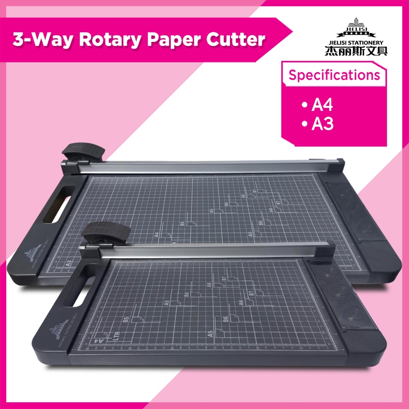 JELESI Rotary Cutter 3 Way A3 // A4 size Paper Cutter | Shopee Philippines