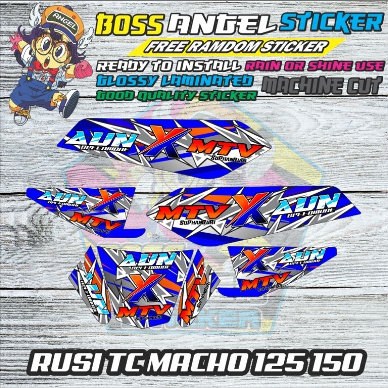 Rusi Tc Macho 125 150 Mtv X Aun Decals Shopee Philippines