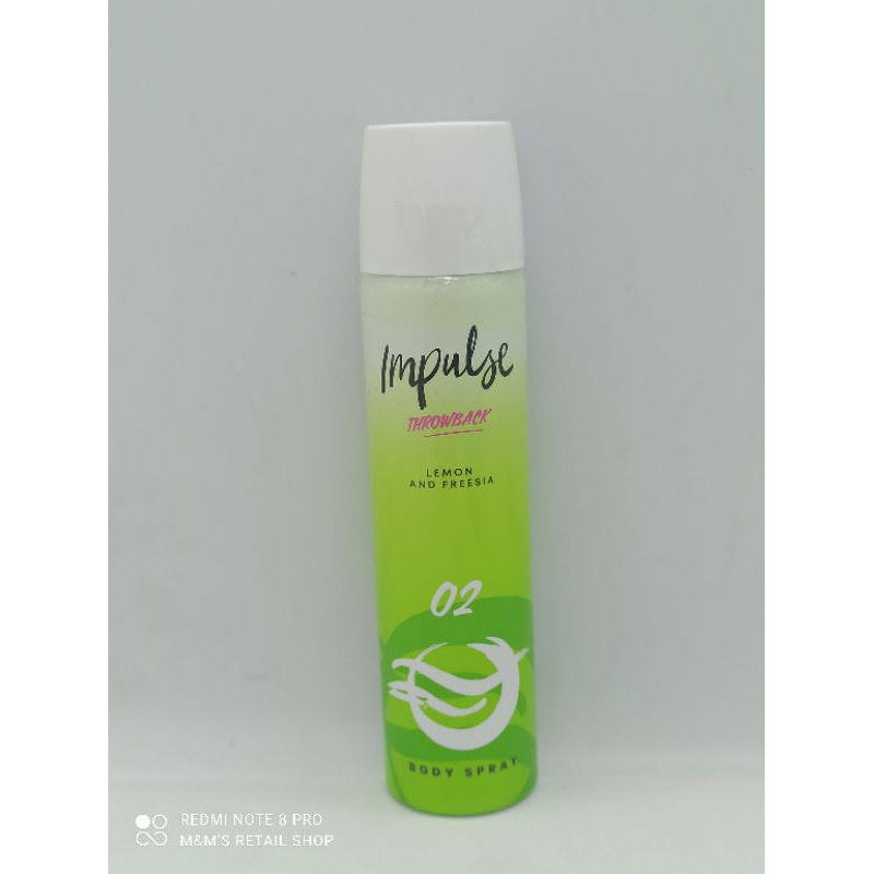 IMPULSE Throwback Body Spray 75ml AIR (White Moss Hyacinth