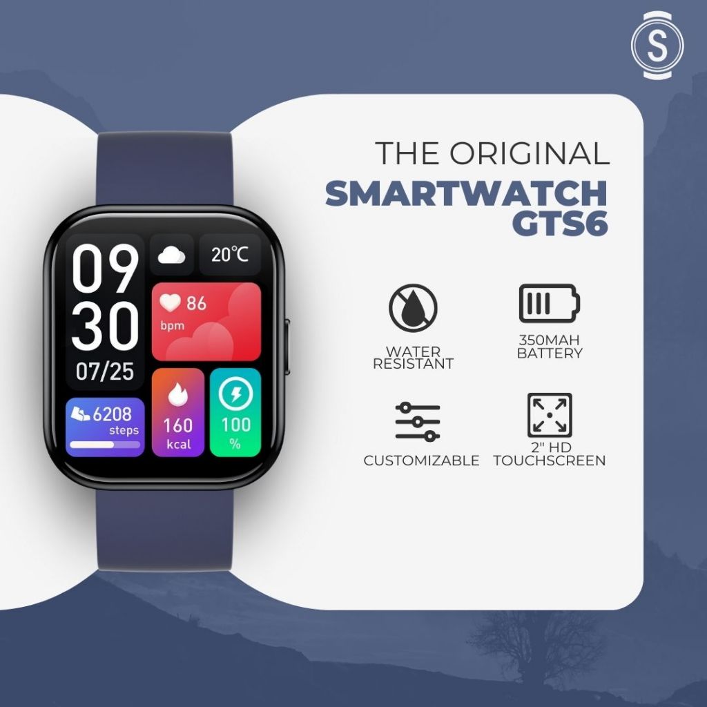 SmartWatch PH The Original Smart Watch GTS6 in Blue IP67 Bluetooth