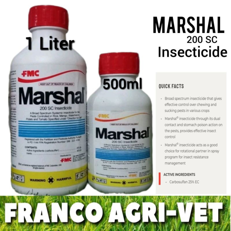 Marshal 200 SC ( 1Liter / 500ml ) Insecticide | Shopee Philippines