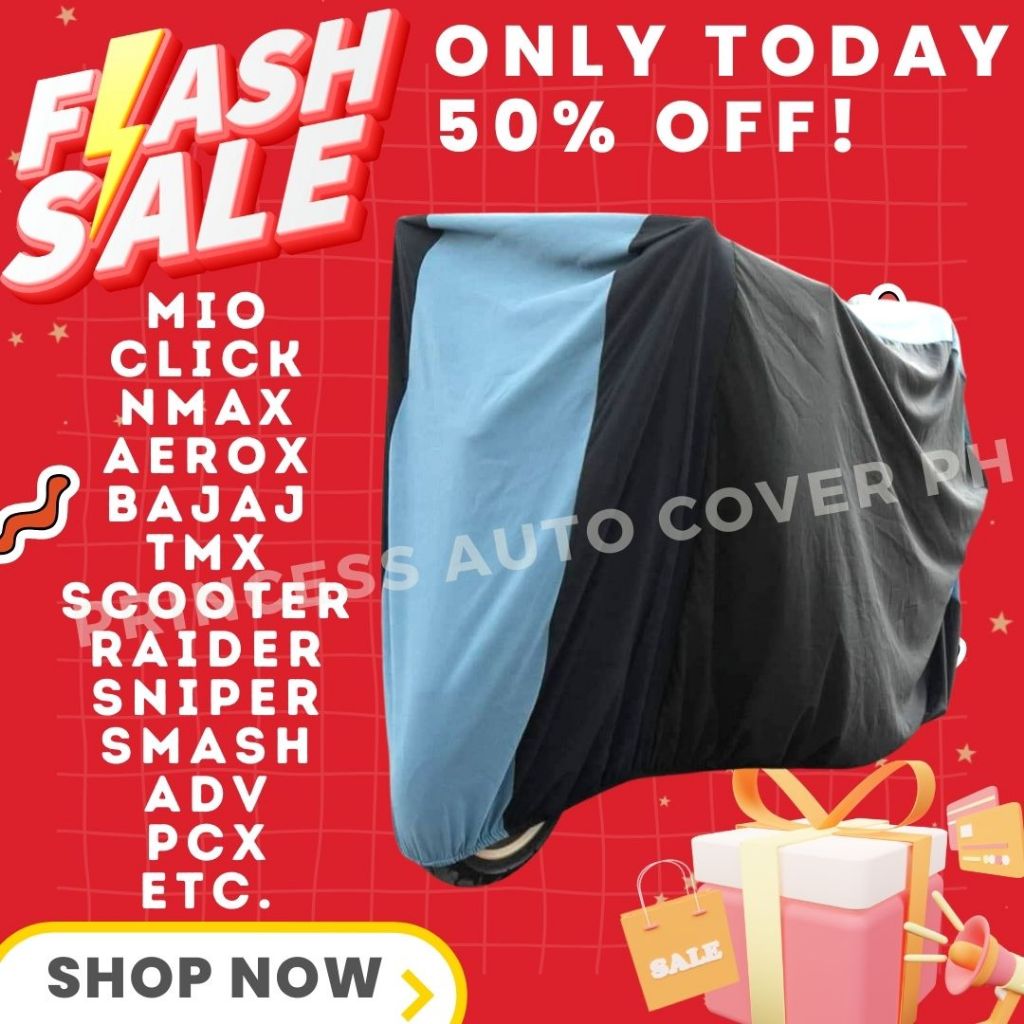 MOTORCYCLE COVER ALL TYPES TMX/ SCOOTER RAIDER MIO CLICK NMAX AEROX ...