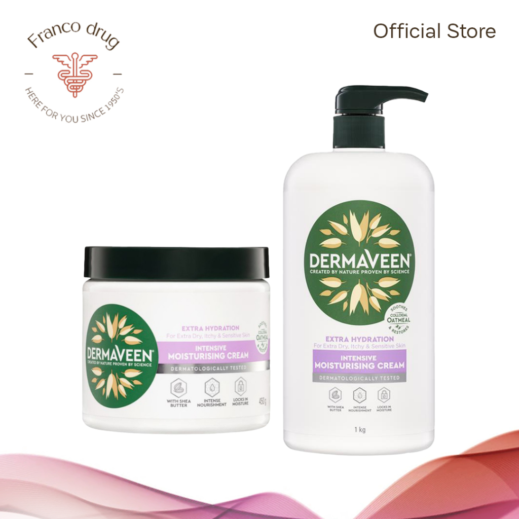 Dermaveen Intensive Extra Hydration Moisturizing Cream - 1kg and 450g ...