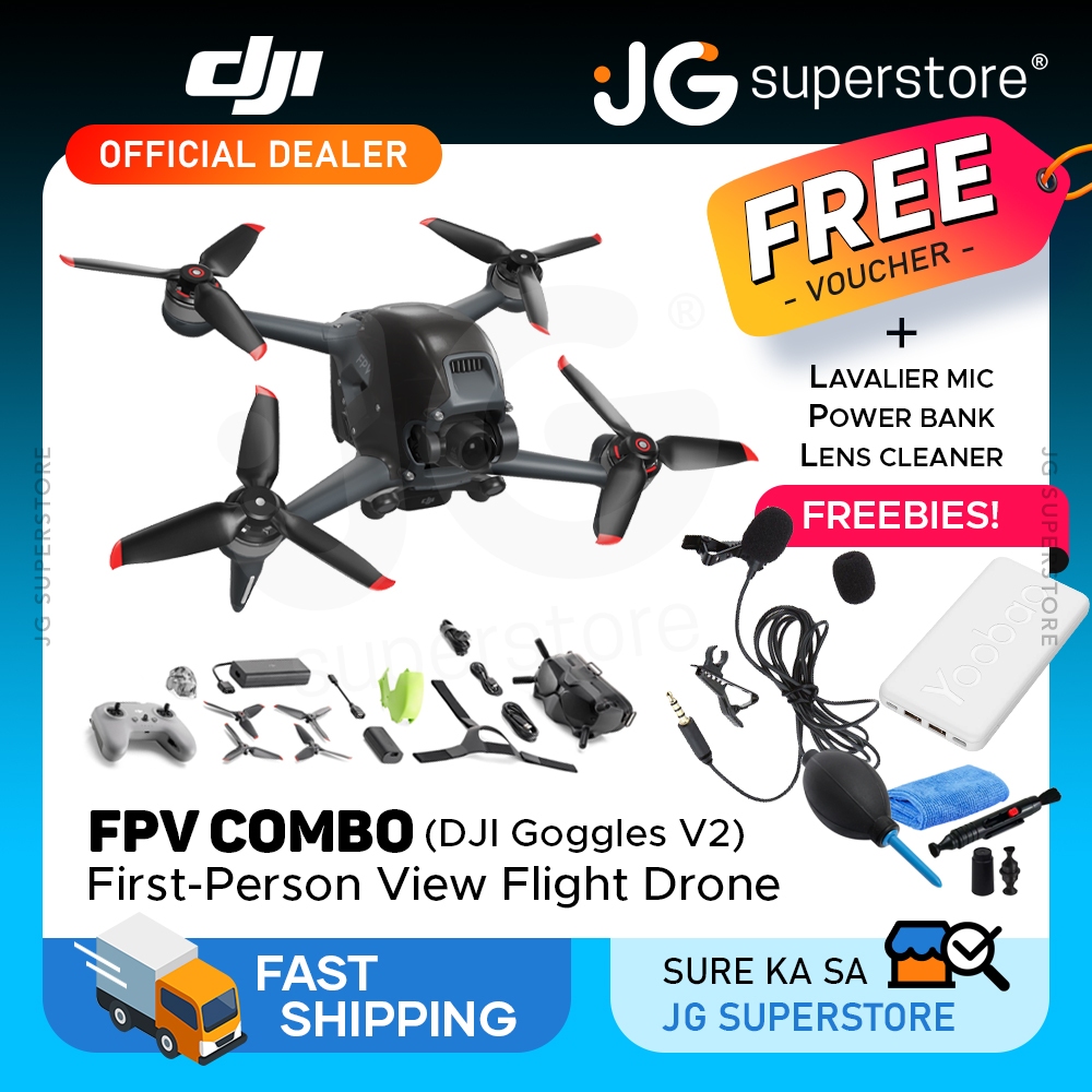 DJI FPV Combo First-Person View Immersive Flight Drone 4K UHD + DJI ...