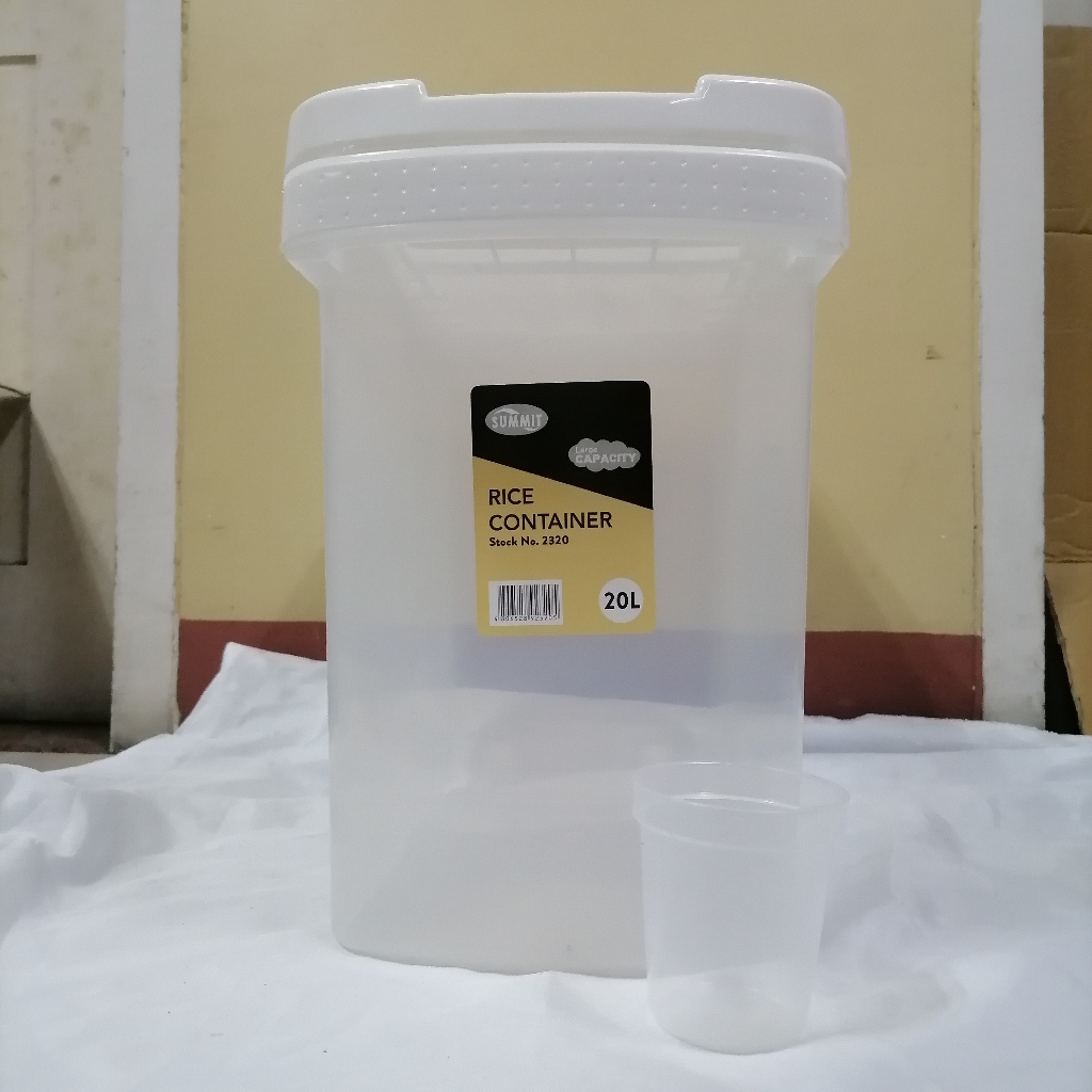 Summit Rice Dispenser with Cup 10L 20L Rice Container w/ cup & wheels ...