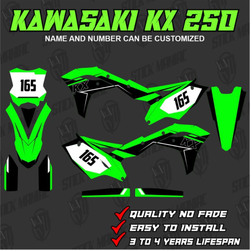 kawasaki kx250f decals