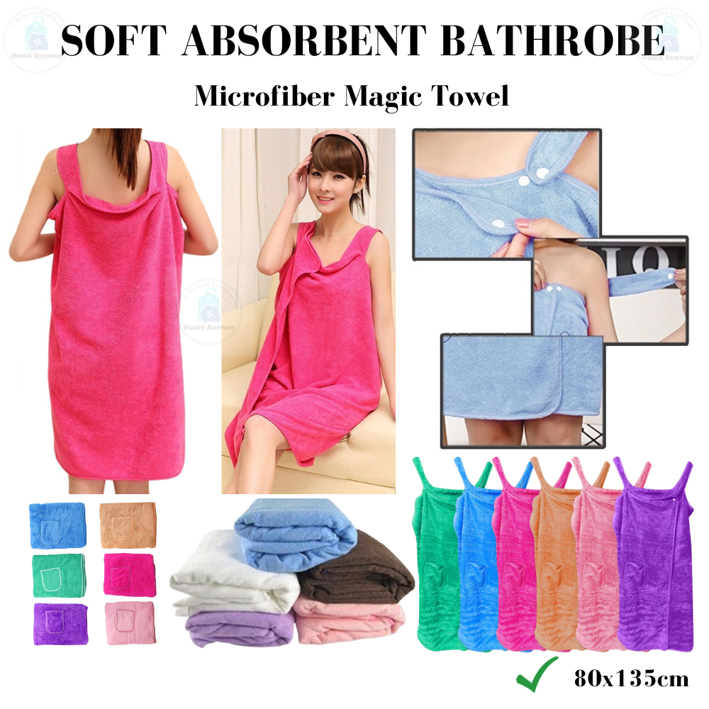 DM Microfiber Bathrobe, Beach & Spa Bathrobe 80x135cm Shopee Philippines