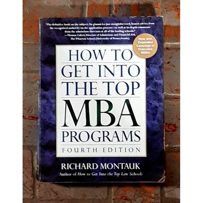 HOW TO GET INTO THE TOP MBA PTOGRAMS by Richard Montauk | Shopee ...