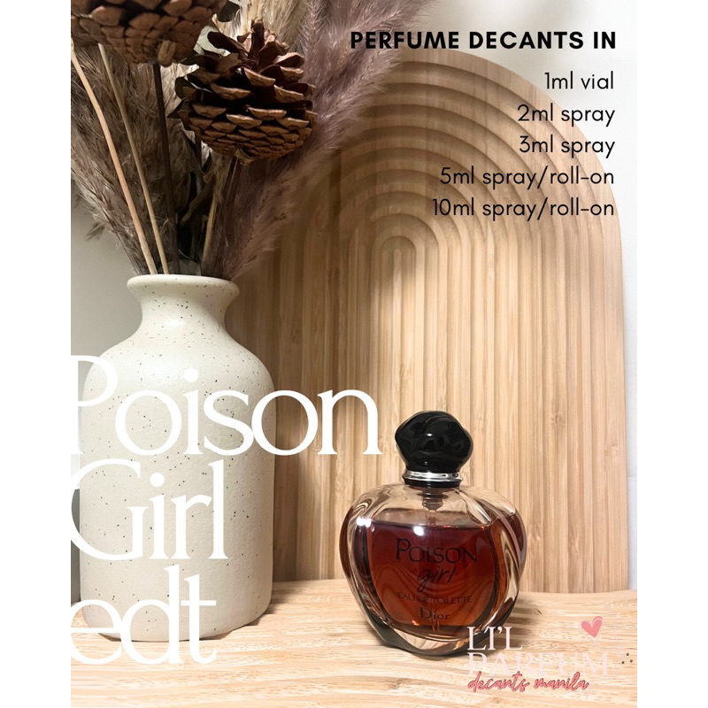 Poison Girl EDT by D or PERFUME DECANT for Women in 1ml 2ml 3ml 5ml