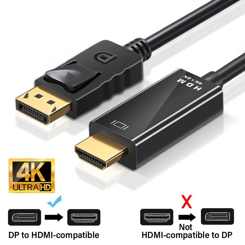 3M 1.8M Displayport DP To HDMI Cable Cord M/M Full HD 1080P For HDTV PC  Laptop