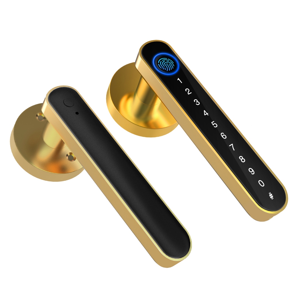 Tuya WIFI Remote Unlock Door Knob Smart Fingerprint Door Lock Biometric ...