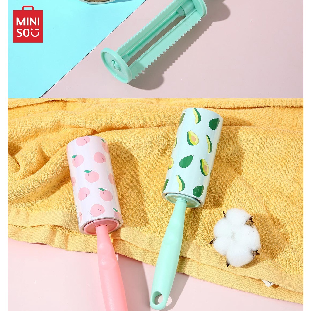 Miniso Lint Remover 50 Sheets Hair & Dust Remover Kitten and Fruit and